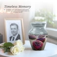thumbnail image 6 of Petunia Keepsake Small Urns For Human Ashes Adult Man - Gray Urn For Ashes For Women - Mini Cremation Urn For Mom - Tiny Memorial Urns For Adult Female - 3 Inch, 6 of 7