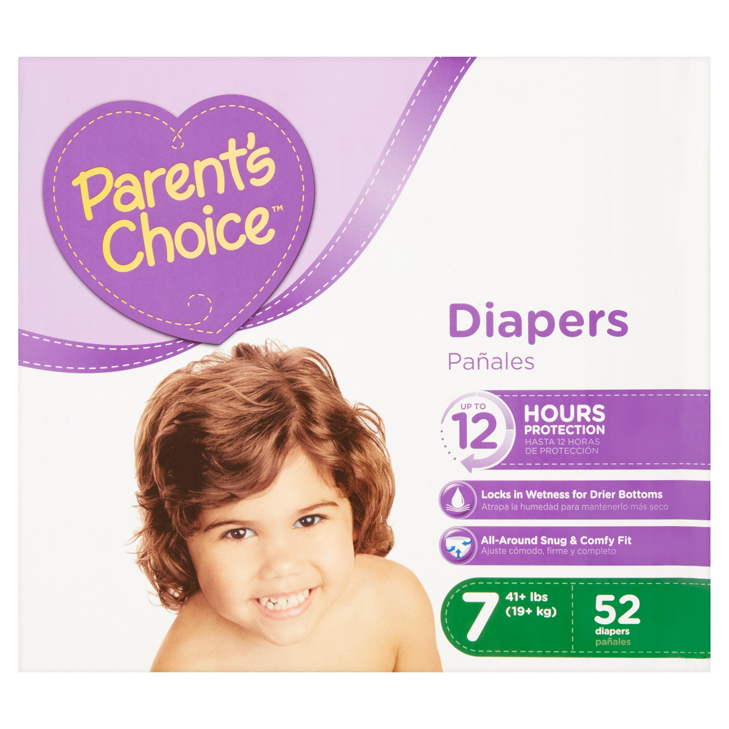 Parent's Choice Diapers, Size 7, 52 Diapers - Walmart.com - Walmart.com