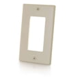 thumbnail image 2 of Cables To Go 41335 One Cutout Single Gang Wall Plate, Ivory, 2 of 2