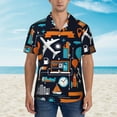 thumbnail image 4 of Kll Men'S Hawaiian Shirt Short Sleeve Button Down Beach Shirts-Creative Transport, 4 of 8