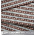 thumbnail image 3 of Soimoi Cotton Duck Fabric Stripe & Snowflake Artistic Print Fabric by Yard 56 Inch Wide, 3 of 3