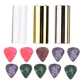 thumbnail image 2 of 3Pcs Guitar Slide Bar Glass Metal Cylindrical Slider Celluloid Picks Playing Accessories, 2 of 14