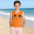 thumbnail image 5 of LIBRCLO Kids Tank Tops for Boys Size 12 Years Round Neck Thin Soft Undershirts Quick Dry Summer Beach Tops Fashion Prints Sleeveless T Shirts Orange, 5 of 6