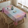 thumbnail image 2 of Pastel Floral Watercolor Pattern Rectangle Tablecloth 60"x84",Waterproof Polyester Rectangle Table Cloth, Wipeable Spillproof Polyester Tablecloth for Dining, Camping, Indoor and Outdoor, 2 of 5