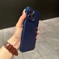 thumbnail image 1 of 0.3mm Ultra Thin Matte Case For iPhone 16 15 14 13 12 11 Pro Max Plus Mini Silicone Soft Candy Color Transparent Cover Luxury Dark Blue for iphone14 (6.1"), 1 of 6
