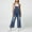 Dark Blue, variant on Womens Classic Denim Jumpsuit Loose Fit Straight Leg Adjustable Strap Suspender Suit Casual Ripped Jeans Lace Overlay Bodysuit Women Dressy Bodysuit for Women Long Body Suits for Women Pants for Women