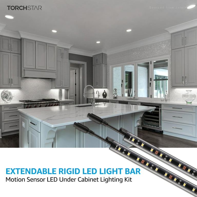 Torchstar 40583 Gunbox LED Voice Control Smart Safe Lighting Kit, Dimmable Under Cabinet Strip Bar Lights, 5000K