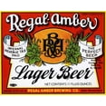 thumbnail image 2 of Vintage Booze Labels 14x12 Gold Ornate Wood Framed with Double Matting Museum Art Print Titled - Regal-Amber Lager Beer, 2 of 4