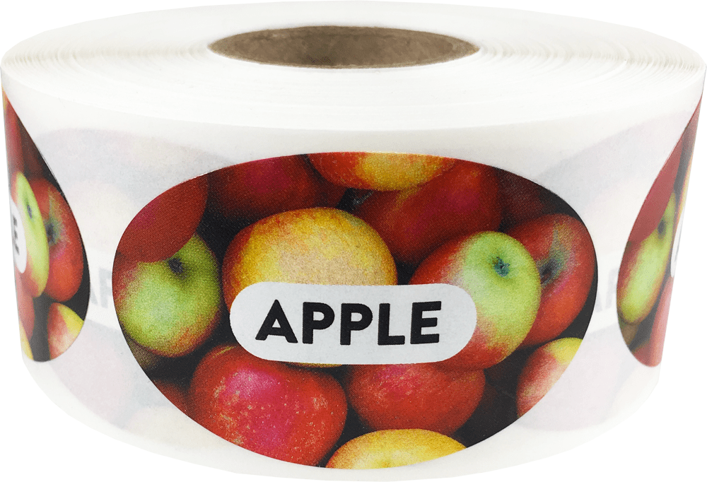 Apple Bakery & Deli Store Food 2" Oval Labels Stickers NEW 500 each per roll 
