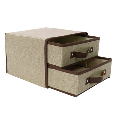 Foldable 2 Drawer Fabric Storage Bin Chest Unit For Closet Foldable 2 Drawer Fabric Storage Bin