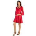 thumbnail image 2 of 24seven Comfort Apparel Criss Cross Neckline Cold Shoulder Maternity Dress, 2 of 3