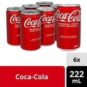 Coca-Cola 222mL Canettes, paquet de 6