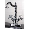 thumbnail image 2 of Kingston Brass KS1431BX Vintage Two-Handle Bathroom Faucet with Brass Pop-Up and Cover Plate, Polished Chrome, 2 of 4