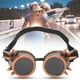thumbnail image 4 of ABS Industrial Vintage Spiked Steampunk gafas únicas gafas de ciclismo gafas de sol de doble capa a prueba de viento bronce rojo, 4 of 8