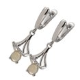 thumbnail image 3 of Sterling Silver 925 Ethiopian Opal,White Natural Zircon Dangle Earring, 3 of 3