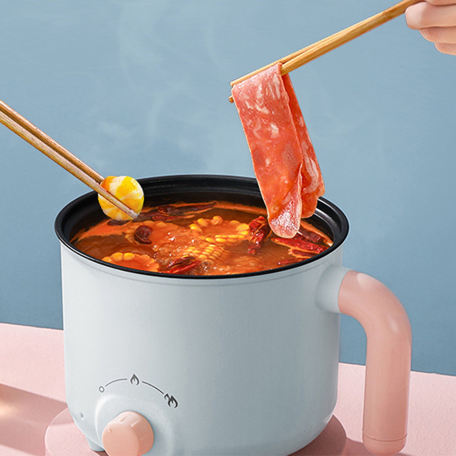 Youthink Mini Electric Electric Hot Pot Portable Multi Functional Travel Cooker Auto Power Off Rapid Heating Compact And Portable Anti Dry Burning Fo