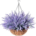 thumbnail image 5 of Nvzi 12 manojos de flores artificiales de lavanda y plástico morado (rosa), 5 of 5