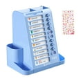 thumbnail image 1 of Organizador de escritorio 2 en 1 para bolígrafos, ligero, de gran capacidad y duradero. Azul, 1 of 9