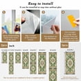 thumbnail image 6 of Green Boho Window Privacy Film, Farmhouse Tribal Vintage Tribal Texture Static Cling UV Sun Blocking Heat Control Window Tint Day and Night, Non-Adhesive One Way Windows Privacy Cover 17.7''x78.7'', 6 of 7
