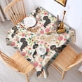 thumbnail image 2 of Dachshund and Flower Square Tablecloth,Waterproof Square Table Cover,Wipeable Spillproof Washable Table Cover for Home Kitchen Party Decor 42"X42"(107x107cm), 2 of 6