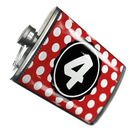 

NEONBLOND Flask Monogram 4 Red Polka Dots
