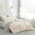 thumbnail image 6 of IR Imperial Rooms 3 Piece Duvet Cover Set Plain Microfiber Button Closure Cream Color Queen All-Ages, 6 of 7