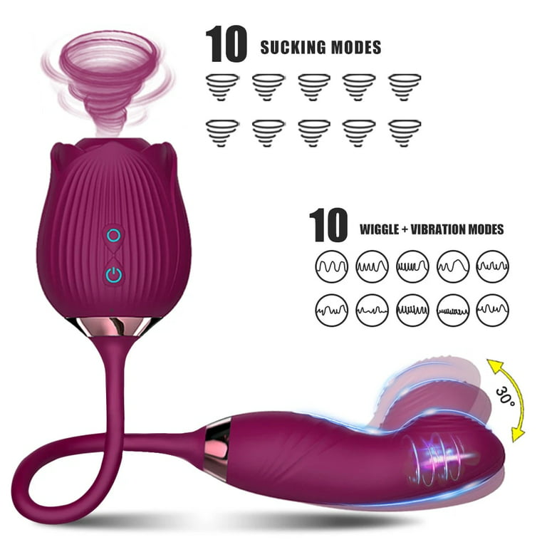 Rose-Toy-Vibrator-Clit-Sucker-Dildo-Women-G-spot-Massager-Sex-Toy-for-Women