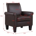 thumbnail image 3 of Lohoms Modern Faux Leather Accent Chair Uplostered Arm Chairs Comfy Single Sofa Chair for Living Room, Office Study, 3 of 11