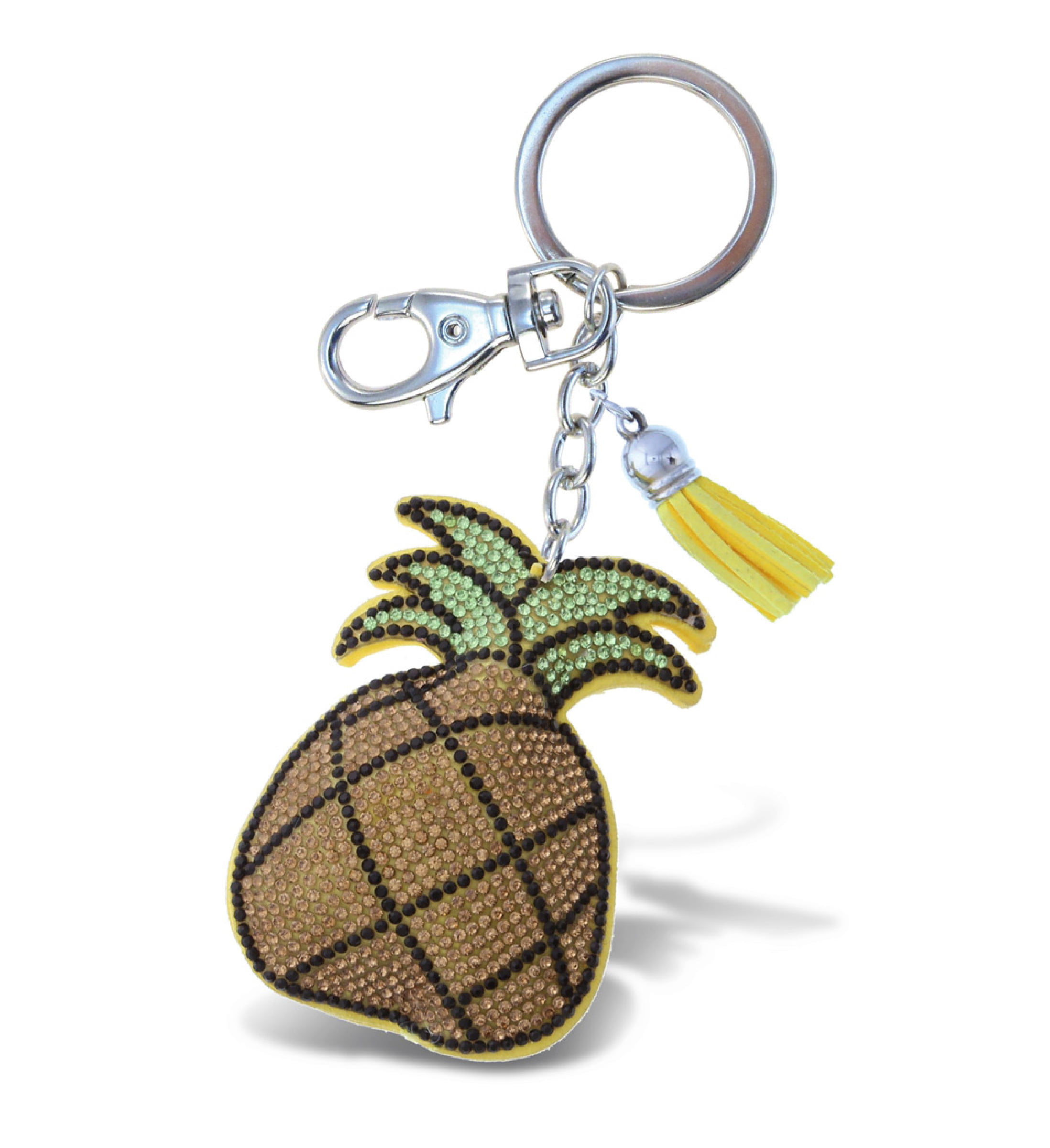 Key Wristlet Keychain Key Holder Gift for Women Tropical Pineapple Key Fob Key Accessory Bag Attachment