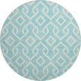 thumbnail image 2 of Addison Rugs Mayfield Washable Transitional Geometric Aqua Round Rug, 8' x 8', 2 of 5