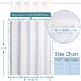 thumbnail image 5 of EIMELI 1 Pack Hotel-Grade Water-Repellent Shower Curtain Liner - Removable Snap-In Design  70x54 Inch Replacement Liner for 71x74 Inch Curtains  Durable Fabric with Magnetic Bottom for Se, 5 of 5