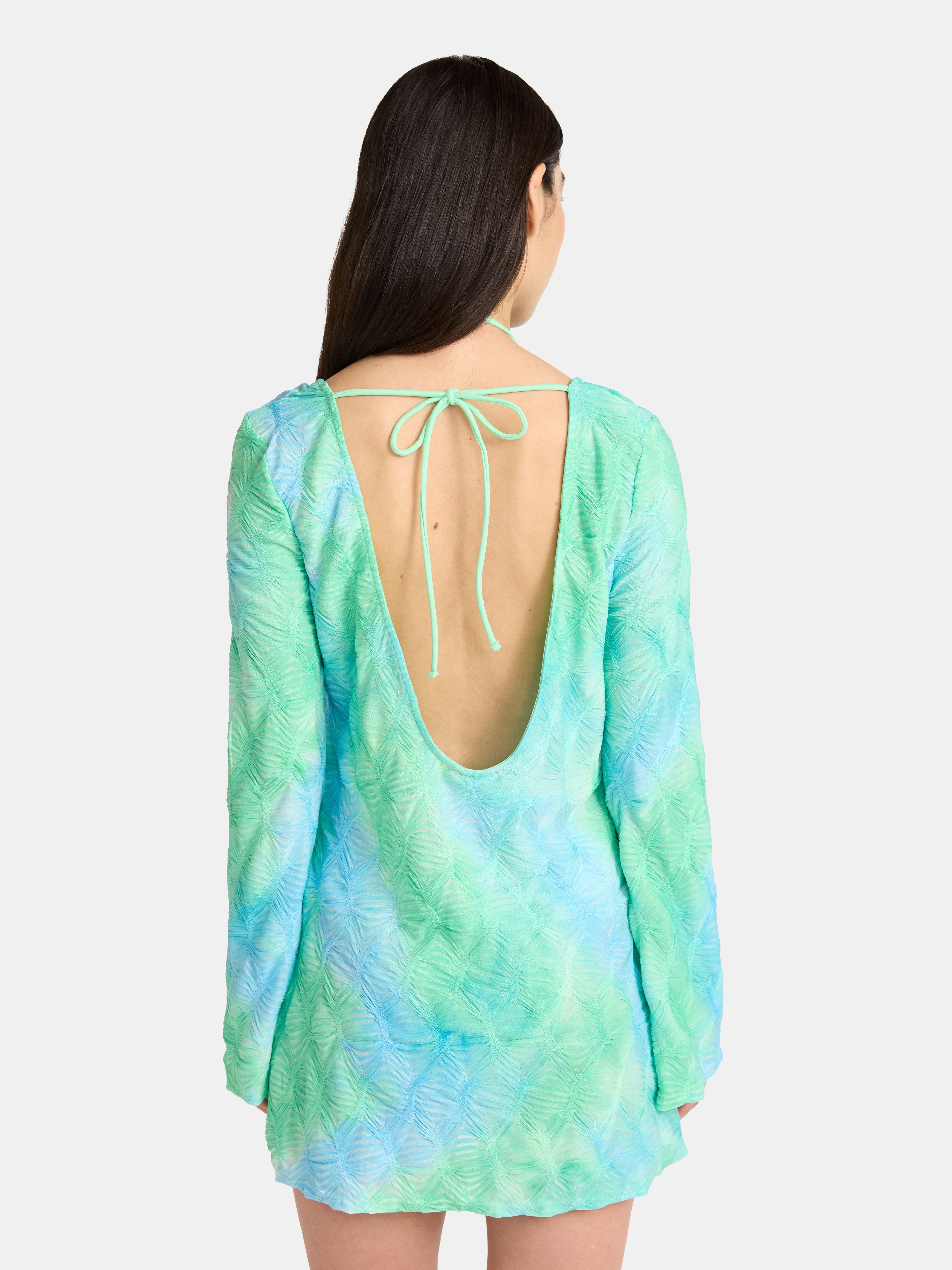 No Boundaries Scrunch Texture Coverup Dress, Women’s