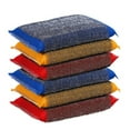 thumbnail image 6 of Steel Wool Scrub Sponges 6 Pcs Reusable Dish Scrubber Sponge Kitchen Sponge Wire Cleaning Dishwashing Rag for Cleaning Cookware, Sinks, Dishes, Stove Top, Multi-color, Topboutique, 6 of 6