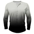 thumbnail image 2 of gakvbuo Henley Shirts For Men Long Sleeve Button Down Shirts Slim Fit Cotton Lightweight Basic Pullover T-Shirt Blouses, 2 of 5