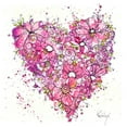 thumbnail image 3 of Krinlox 20x20 Black Modern Framed Museum Art Print Titled - Heart of Flowers I, 3 of 5