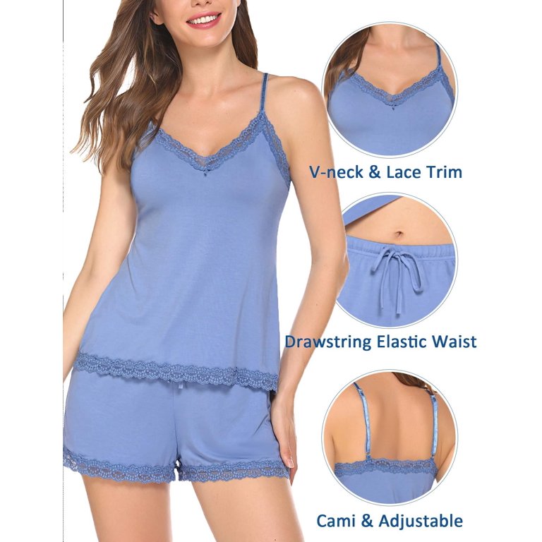 Avidlove Sexy Pajamas for Women Cami Shorts Pj Set Modal Two Piece Sleep  Shorts Lingerie Set (Black,S) : : Clothing, Shoes & Accessories