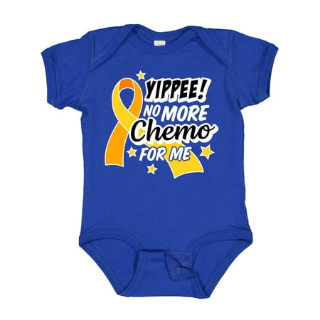 

Inktastic Chilhood Cancer Awareness Yippee No More Chemo for Me Gift Baby Boy or Baby Girl Bodysuit
