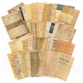thumbnail image 3 of 100pcs Lightweight Paper Material Paper, 6.89inch(6.9In)*4.72inch(4.7In) Space Planet Retro Hand Letter Art Oil Painting Collage Hand Account Decoration, 3 of 5