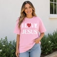 thumbnail image 3 of I Love Jesus Christian Graphic T-Shirt | Faith-Based Retro Washed Unisex Tee | Sizes S–4XL, 3 of 9