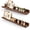 Walnut Brown, variant on Muzilife Set of 2 Wall-Mounted Wood Floating Shelves,12 inch Small Picture Ledge,White