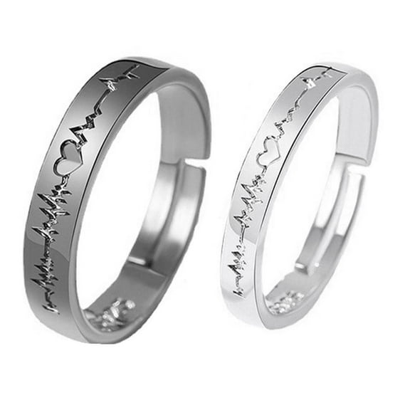 Fashion Couple Rings Adjustable Unique Design - Perfect Gift Idea for Special Occasions