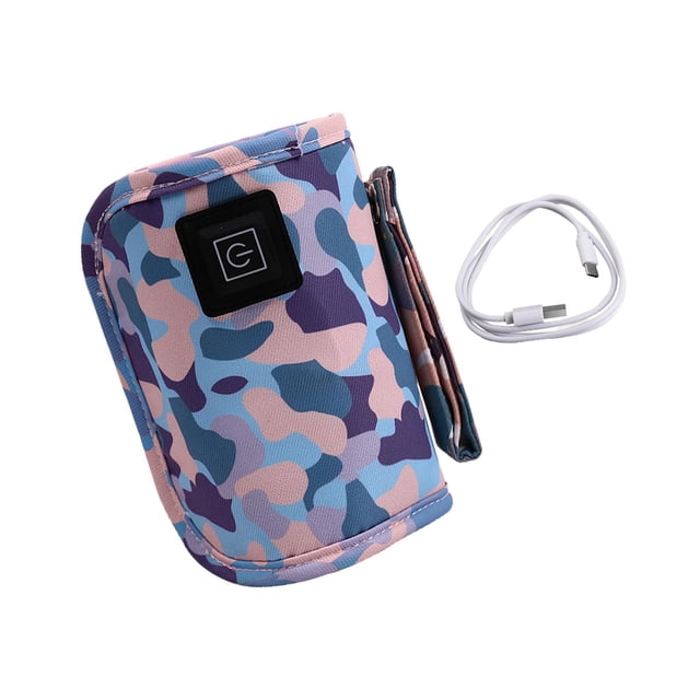 Sac Chauffe-Biberon Polyvalent Porte-Biberon Sac Isotherme Portable Bleu