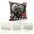 thumbnail image 4 of Nawypu  Valentine's Day Pillow Covers Red Black Heart Decor Throw Pillow Covers Happy Valentine Decorative Throw Pillows Valentines Day Decor for Home Sofa, 4 of 5