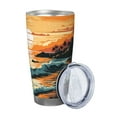 thumbnail image 2 of KLL Serene Ocean Sunset Print 40oz Stainless Steel Insulated Car Cup with Spillproof Lid - Keep Your Drink Hot or Cold on the Go-Without Straw, 2 of 8