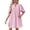 Pink, variant on Women Summer Short Sleeve Dress Casual V Neck Flowing Mini Dress