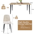 thumbnail image 3 of GZXS 5-Piece Dinette Set, 62.99" Rectangular MDF Table with Iron Legs, 4 Upholstered Chairs, Industrial Style for Kitchen or Dining Room (Natural+Beige), 3 of 9