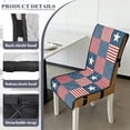 thumbnail image 5 of TSOVTHRID American Flag Star Plaid Print Quilted Dining Chair Seat Covers Stretch Seat Cushion Slipcovers Comfy Washable Dining Chair Slipcovers with Elastic Band, Set of 4, 5 of 7