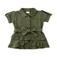 thumbnail image 1 of EIMELI Robe d'Été à Manches Courtes pour Bébé Fille Robe de Soirée à Volants, 1 of 5