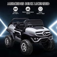 thumbnail image 3 of Licensed 24V Mercedes-Benz Ride-On Truck for Kids, 2-Seater Electric Car with Remote Control, Trunk Storage, Battery Display, Spring Suspension, LED Lights, and USB Music, Stylish White Design, 3 of 7