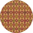 thumbnail image 1 of Ahgly Company Indoor Round Patterned School Bus Yellow Area Rugs, 5' Round, 1 of 6